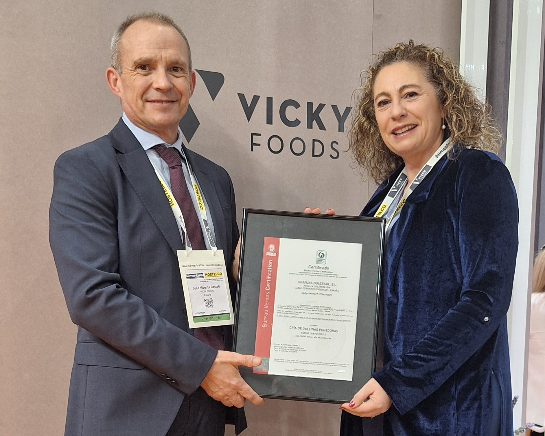 Vicky foods certificado welfair